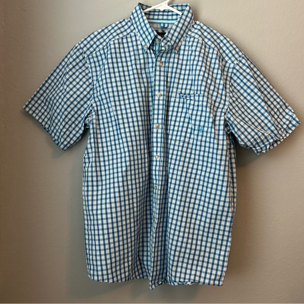 Ariat Blue Checkered Men's Shirt